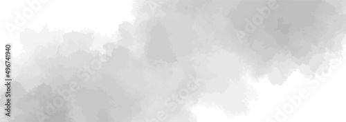水彩テクスチャの背景素材　グレー　墨　横長