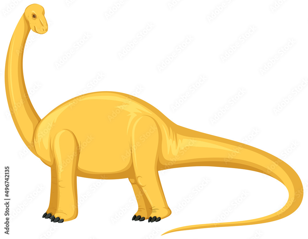 A dinosaur brontosaurus on white background A dinosaur brontosaurus on white background
