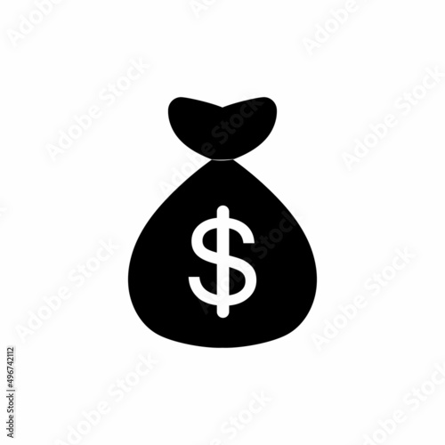 money bag with dollar symbol vector logo icon