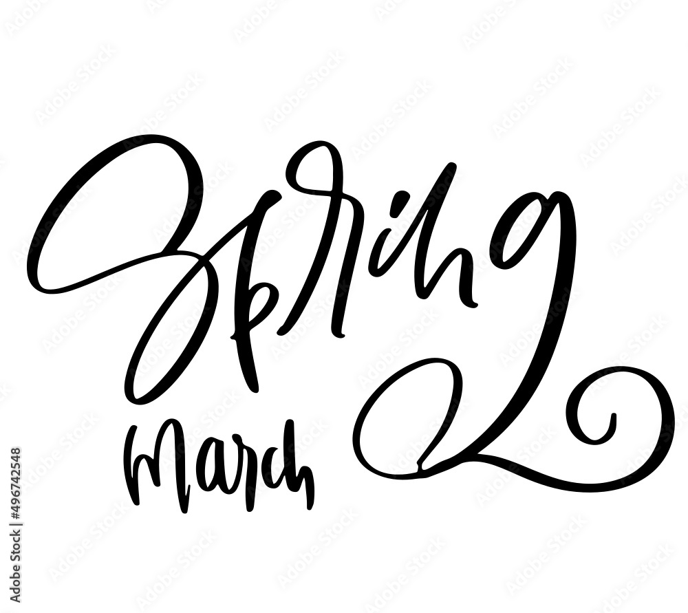 Spring hand drawn lettering Spring hand drawn lettering
