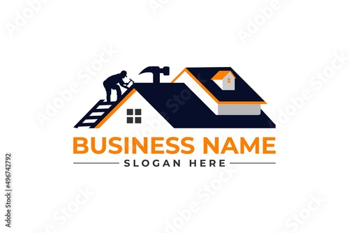home repair, roofing, remodeling, handyman logo