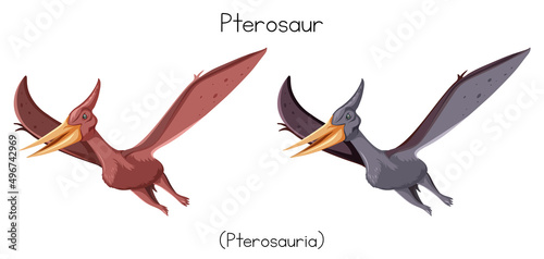 Pterosaurs in two colors