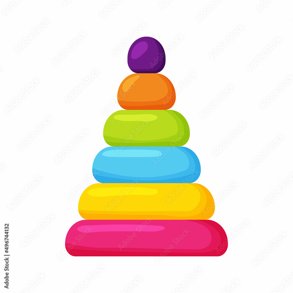Pyramide toy icon. Cartoon of Pyramide toy vector icon for web design isolated on white background Pyramide toy icon. Cartoon of Pyramide toy vector icon for web design isolated on white background