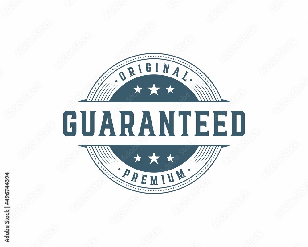 Guaranteed premium label stamp vector Guaranteed premium label stamp vector