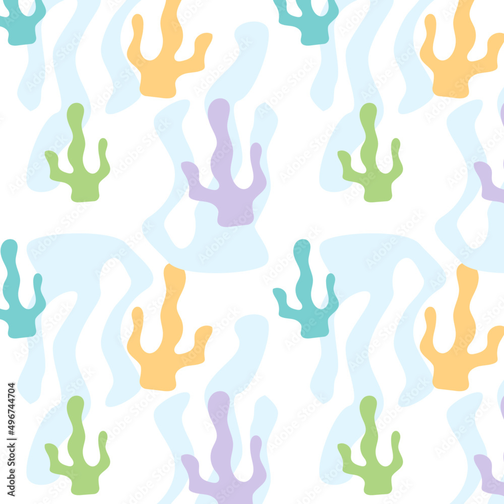 seamless pattern with corals