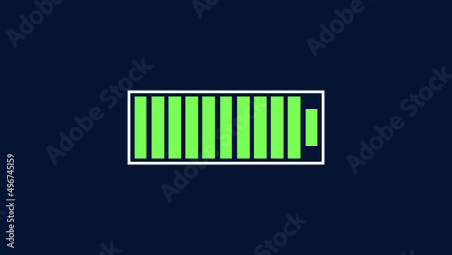 Lithium icon rechargeable. battery power charging icon shape. The battery starts recharging. the electric energy supply. status battery load isolated