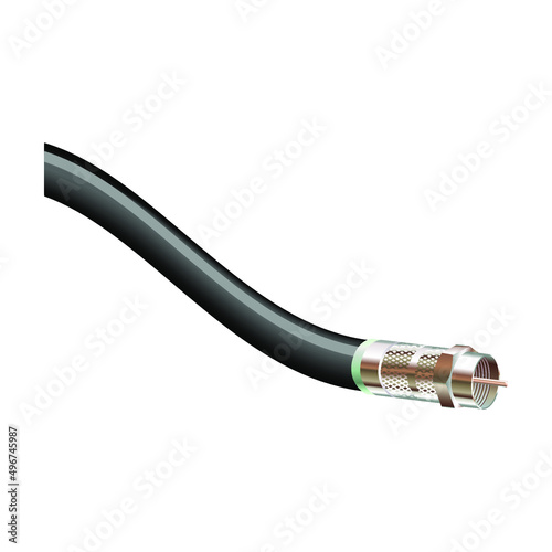 Antenna plug isolated on white background,vector illustration