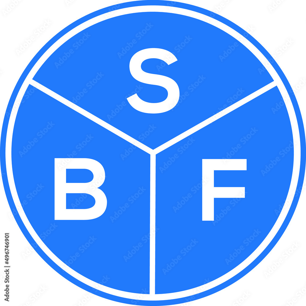 SBF letter logo design on white background. SBF creative circle letter logo concept. SBF letter design. SBF letter logo design on white background. SBF creative circle letter logo concept. SBF letter design.