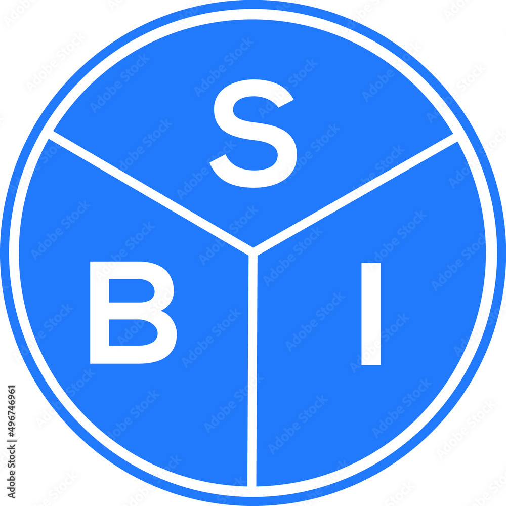 SBI letter logo design on white background. SBI creative circle letter logo concept. SBI letter design. SBI letter logo design on white background. SBI creative circle letter logo concept. SBI letter design.