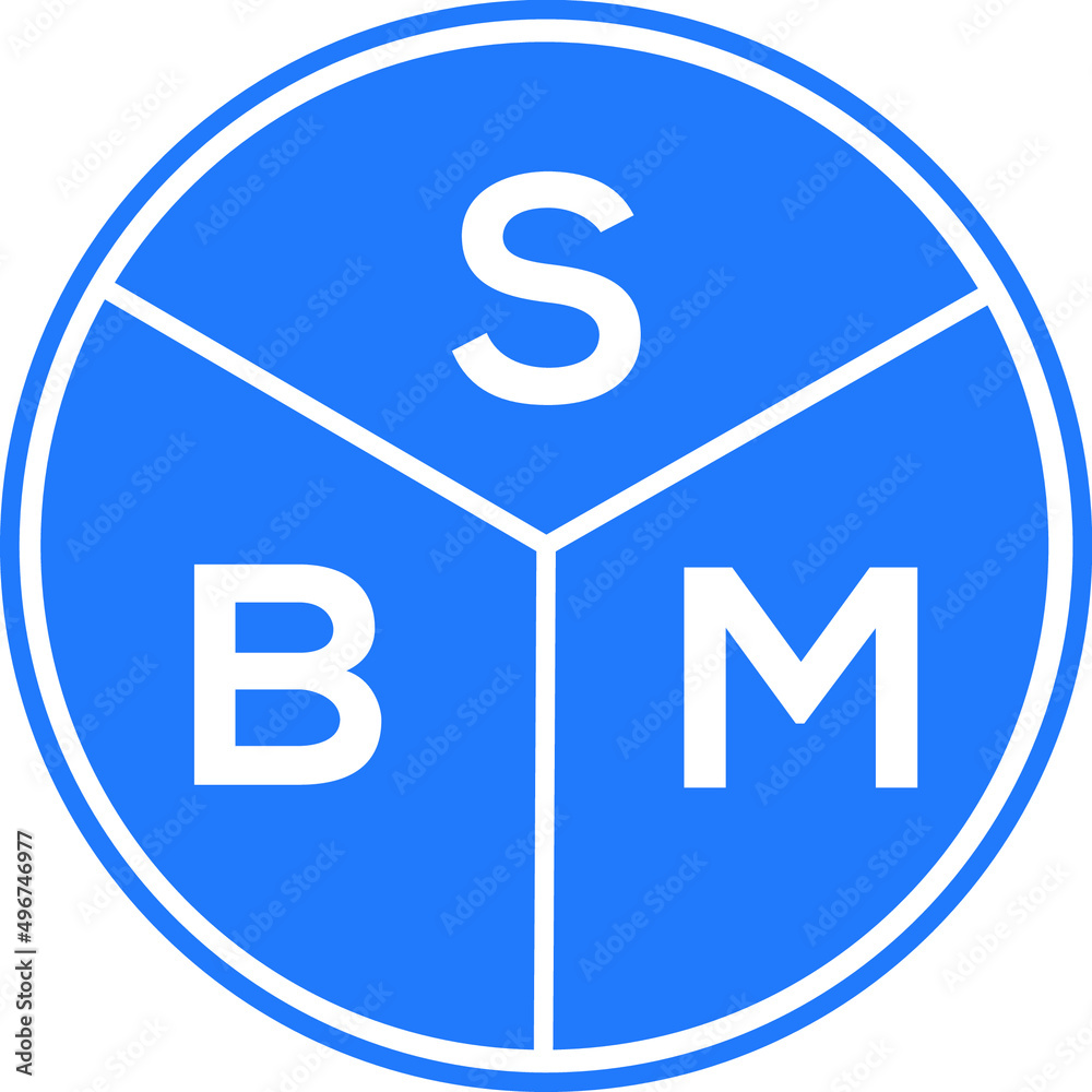 SBM letter logo design on white background. SBM creative circle letter logo concept. SBM letter design. SBM letter logo design on white background. SBM creative circle letter logo concept. SBM letter design.