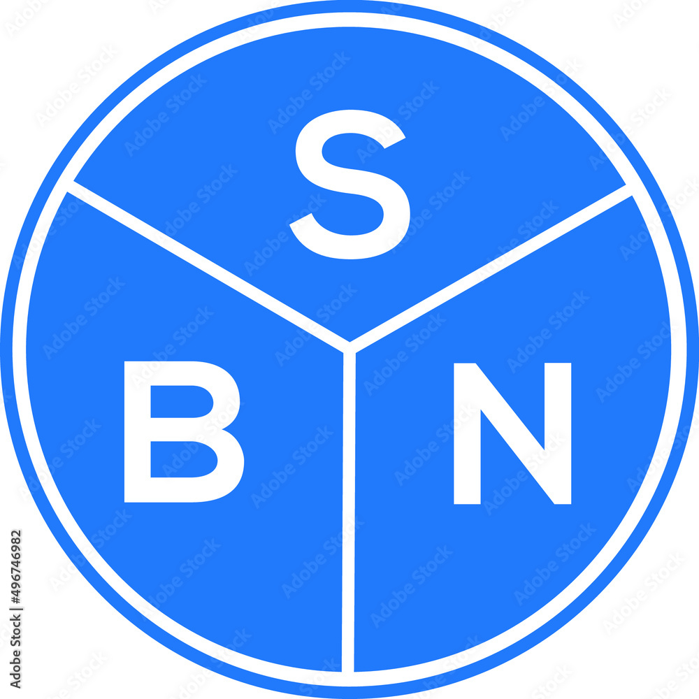 SBN letter logo design on white background. SBN creative circle letter logo concept. SBN letter design. SBN letter logo design on white background. SBN creative circle letter logo concept. SBN letter design.
