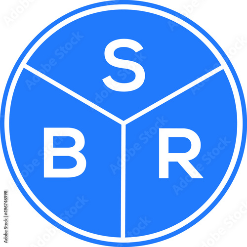 SBR letter logo design on white background. SBR  creative circle letter logo concept. SBR letter design. photo