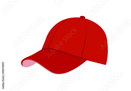 Baseball cap vector isolated. Men's fashion head cap.