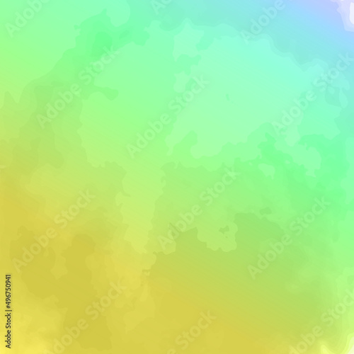 blue and yellow abstract watercolor background with drips blots and smudge stains