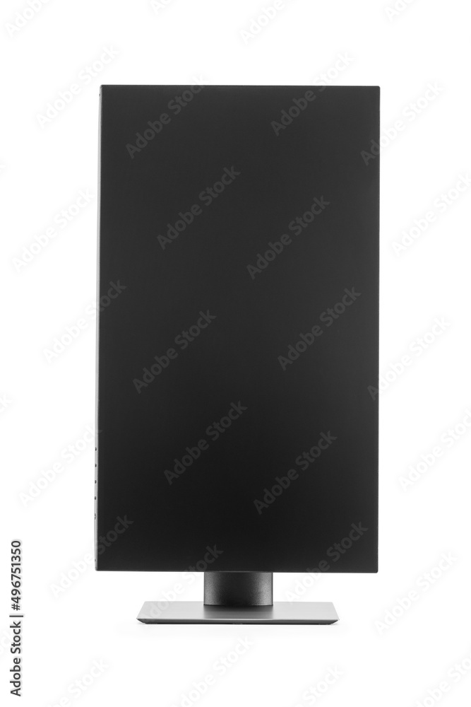 vertical computer monitor with empty screen isolated on white background. vertical computer monitor with empty screen isolated on white background.
