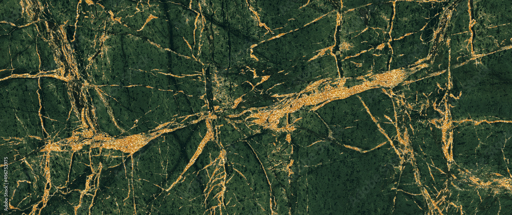 green marble with golden veins. green golden natural texture of marble ...