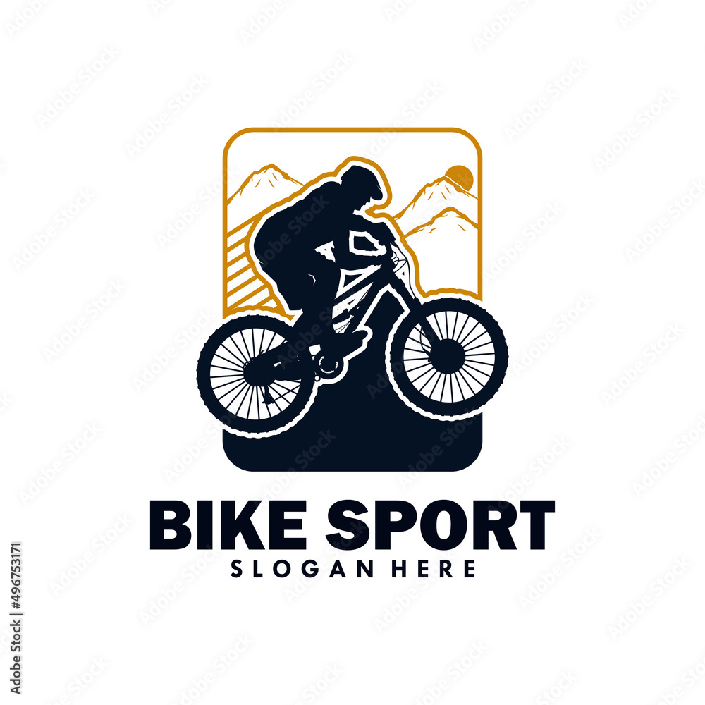 Obraz premium bike logo illustration isolated in white background