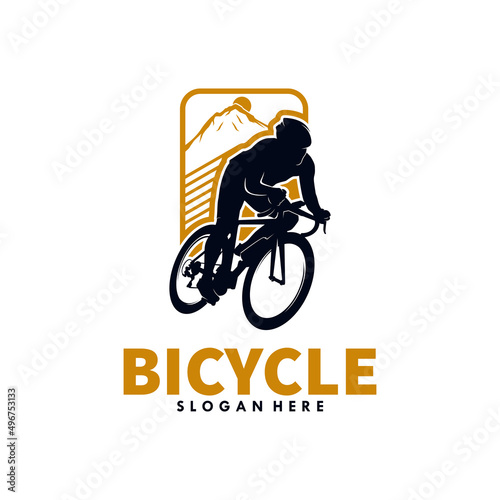 bike logo illustration isolated in white background