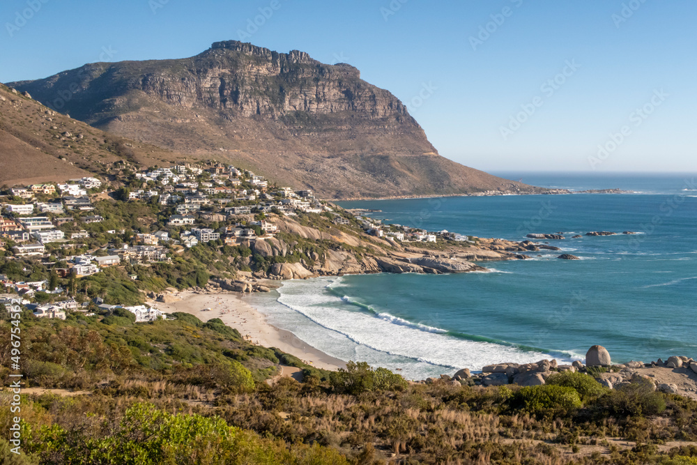 People enjoy the beach at Cape Town, South Africa.
