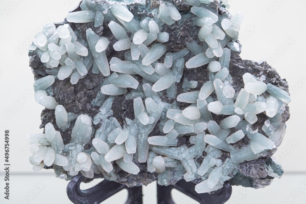 Calcite celadonite. Structure of a calcite minaral. Close-up, texture ...