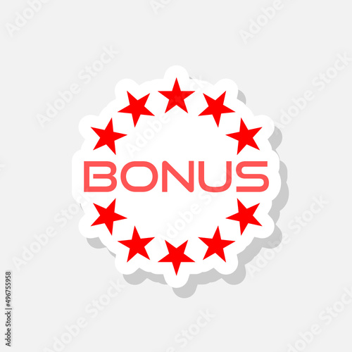Bonus isolated icon, sticker on white