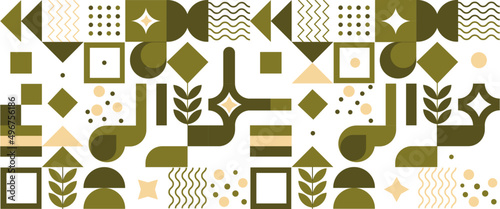 Seamless geometric pattern on white background 