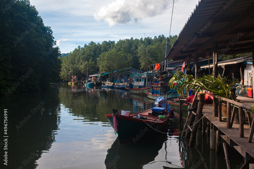 Salakkok Fishing Village, is located along a peaceful, sheltered stretch of coast, at the southern edge of Salak Khok bay, in Koh Chang Island, Trat Province, Thailand
