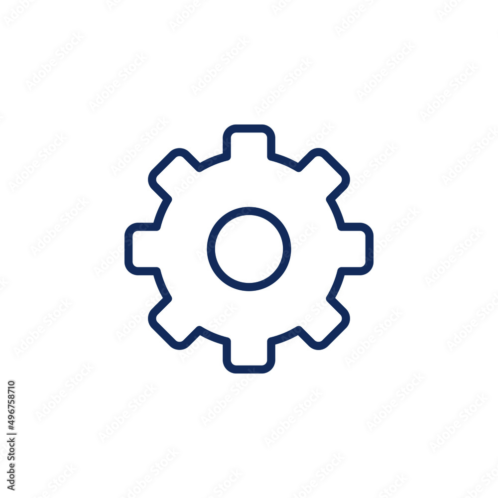 Settings Tools, Cog, Gear icon modern vector illustration template design symbol sign isolated on White background. Settings Tools, Cog, Gear icon modern vector illustration template design symbol sign isolated on White background.