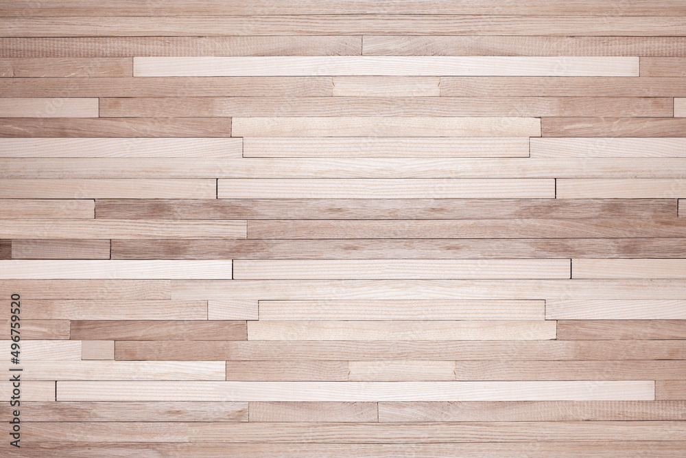 Naklejka premium Tabletop made of small boards of different shades