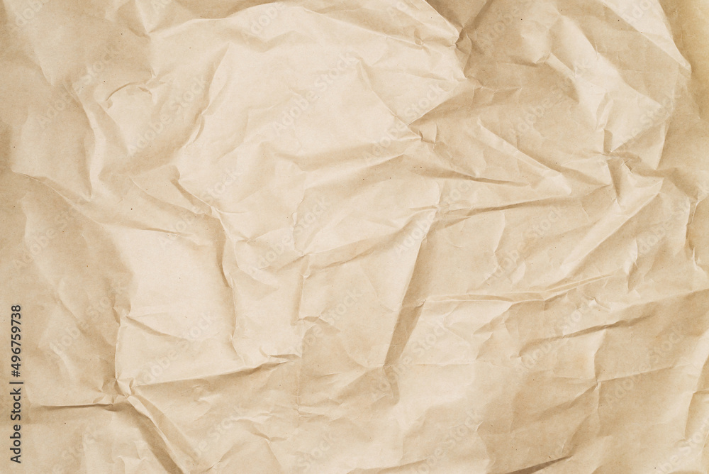 Rough crumpled paper surface with top view Rough crumpled paper surface with top view