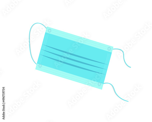 Corona face mask vector. Use and throw nose mask.