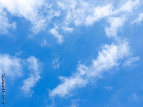 Beautifu blue sky white clouds nature