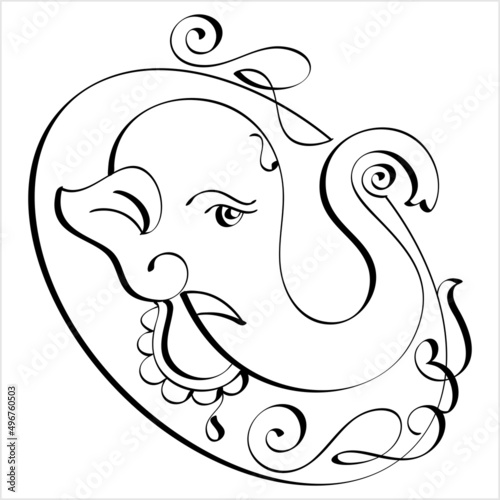Ganesha Pen Ink Style M_2204001