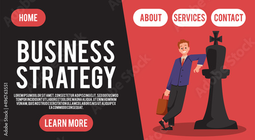 Website banner template about business strategy