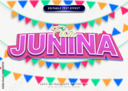 Festa junina editable text effect