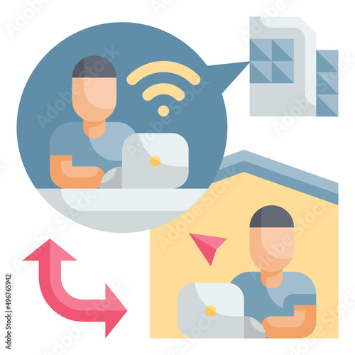 flexible flat icon