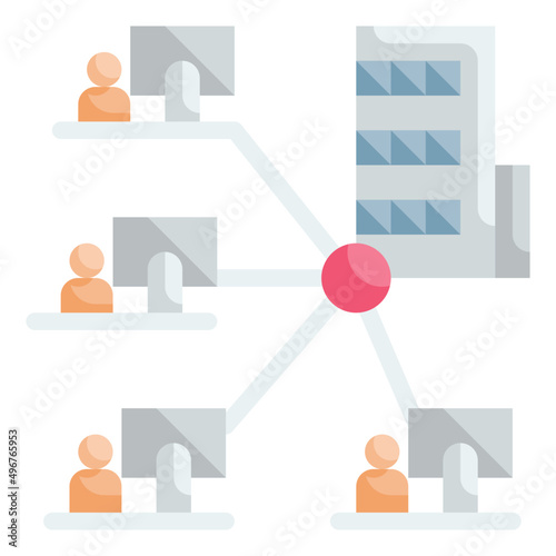 headquarters flat icon