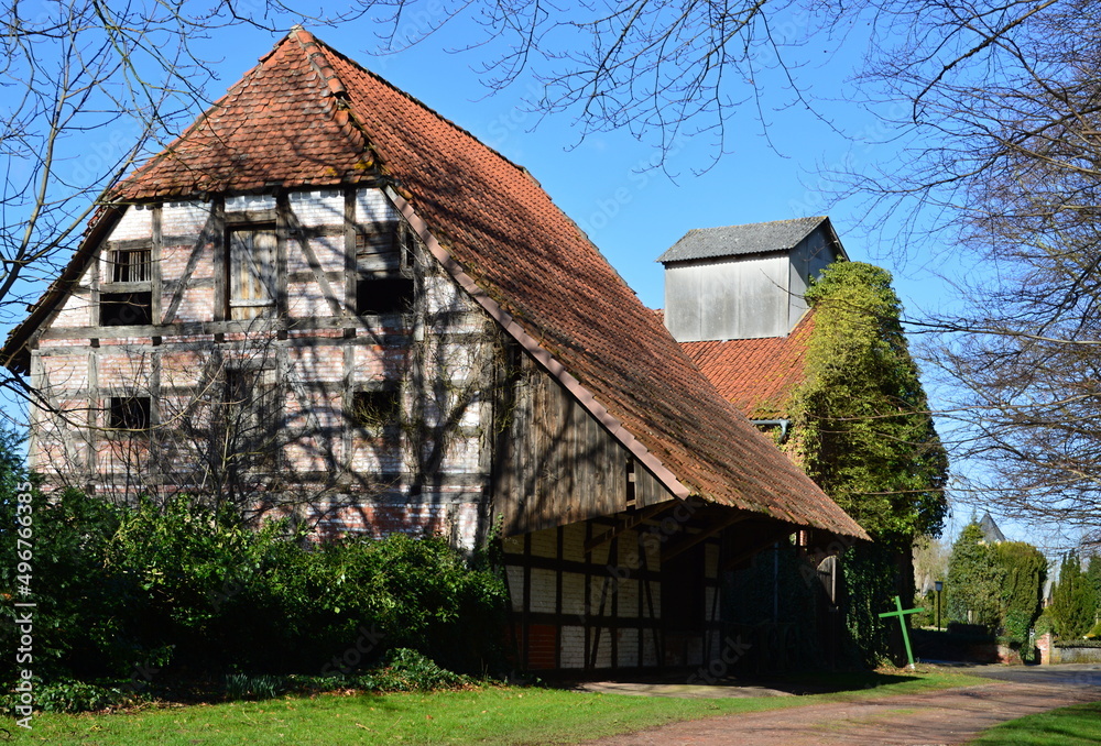 Historischer Bauernhof im Dorf Eystrup, Niedersachsen Historischer Bauernhof im Dorf Eystrup, Niedersachsen