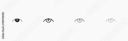 Eye looking up vector icon