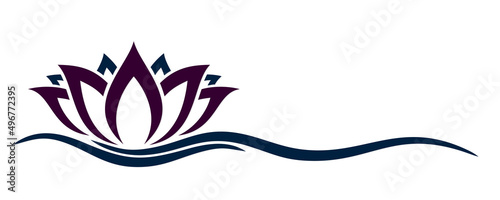 A symbol of the stylized lotus.