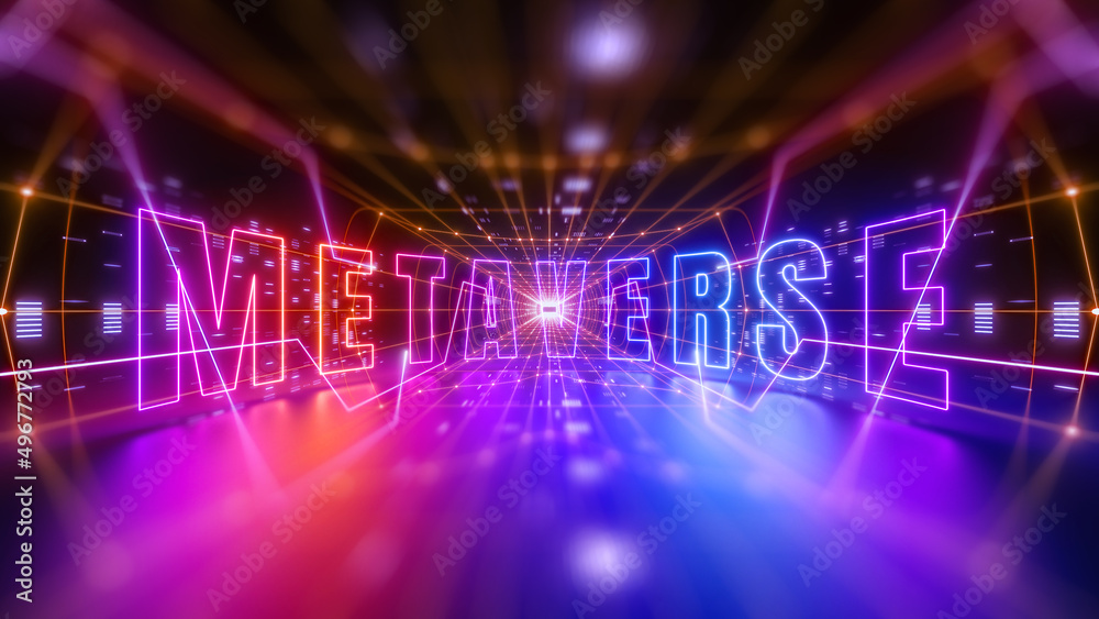 3d render, abstract neon metaverse background 3d render, abstract neon metaverse background
