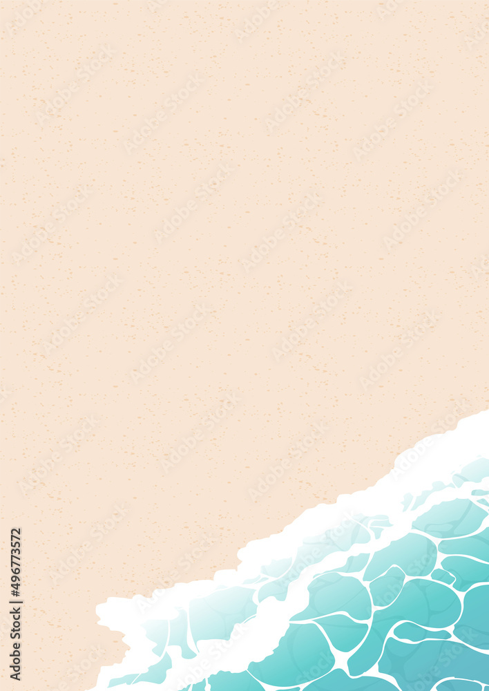 砂浜 波打ち際の夏の背景イラスト素材 Stock Vector Adobe Stock