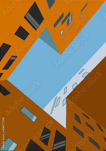 Wallpaper Mural A tall building. The perspective of the building going up. Modern building with windows. Torontodigital.ca