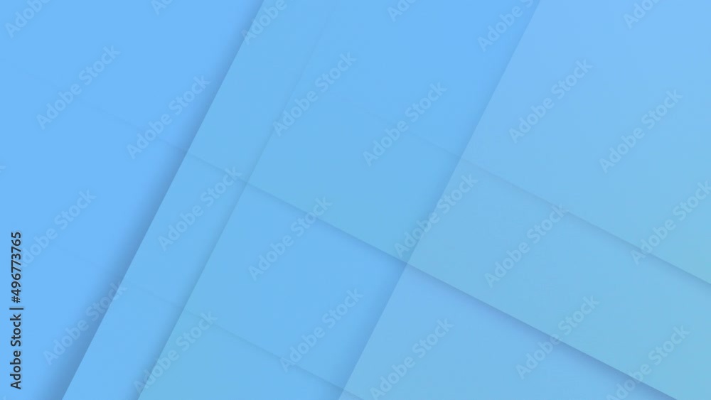 Simple clean and elegant geometric light blue background loop with shadows.