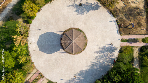 Obraz na płótnie Aerial view w salonie