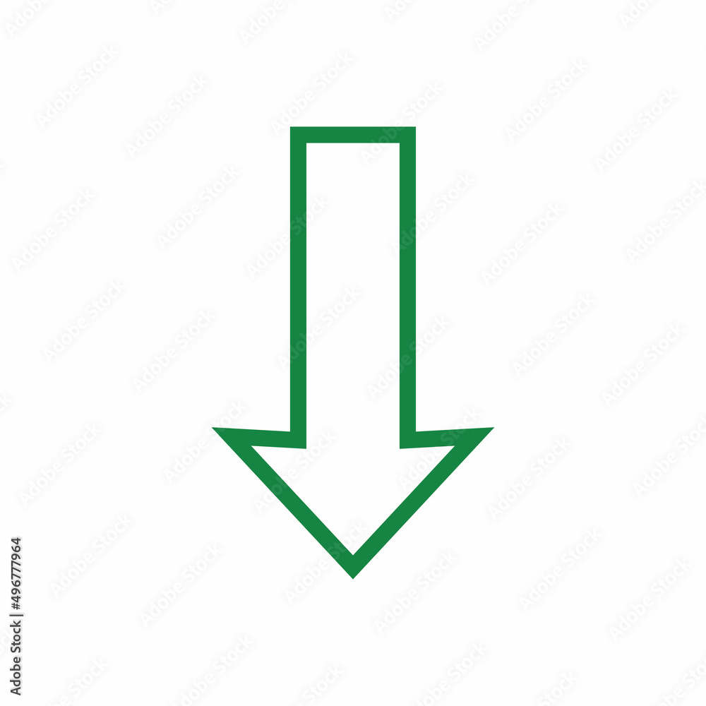 Arrow part down vector icon  logo background