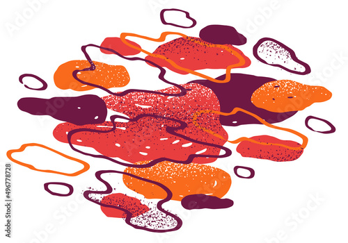 Hand drawn art abstract sha...