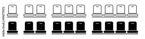 Waiting Chair icon vector illustration