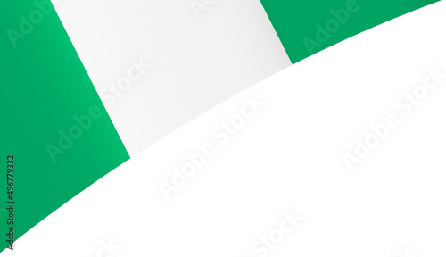 Obraz na płótnie Nigeria  flag wave  isolated  on png or transparent background,Symbol Nigeria,te