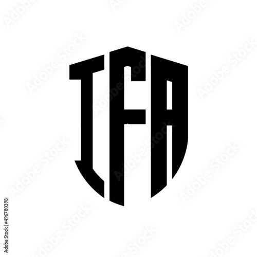 IFA letter logo design. IFA modern letter logo with black background. IFA creative  letter logo. simple and modern letter logo. vector logo modern alphabet font overlap style. Initial letters IFA  photo